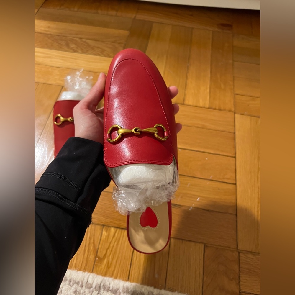 Red Mule Loafers - Picture 2 of 3